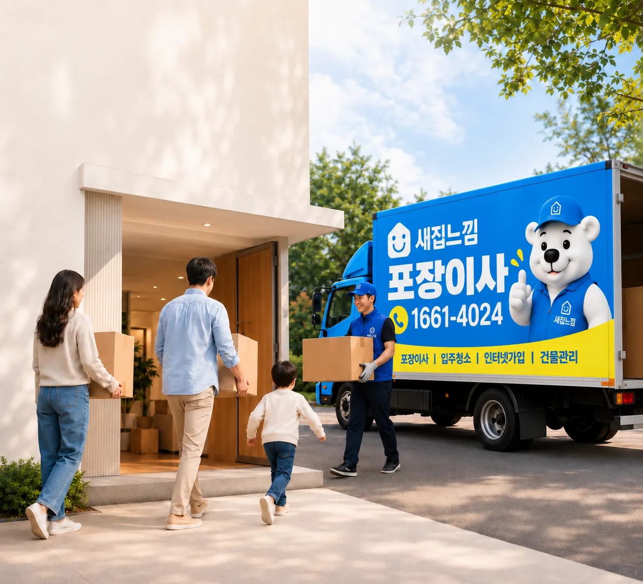 새집느낌 포장 작업
